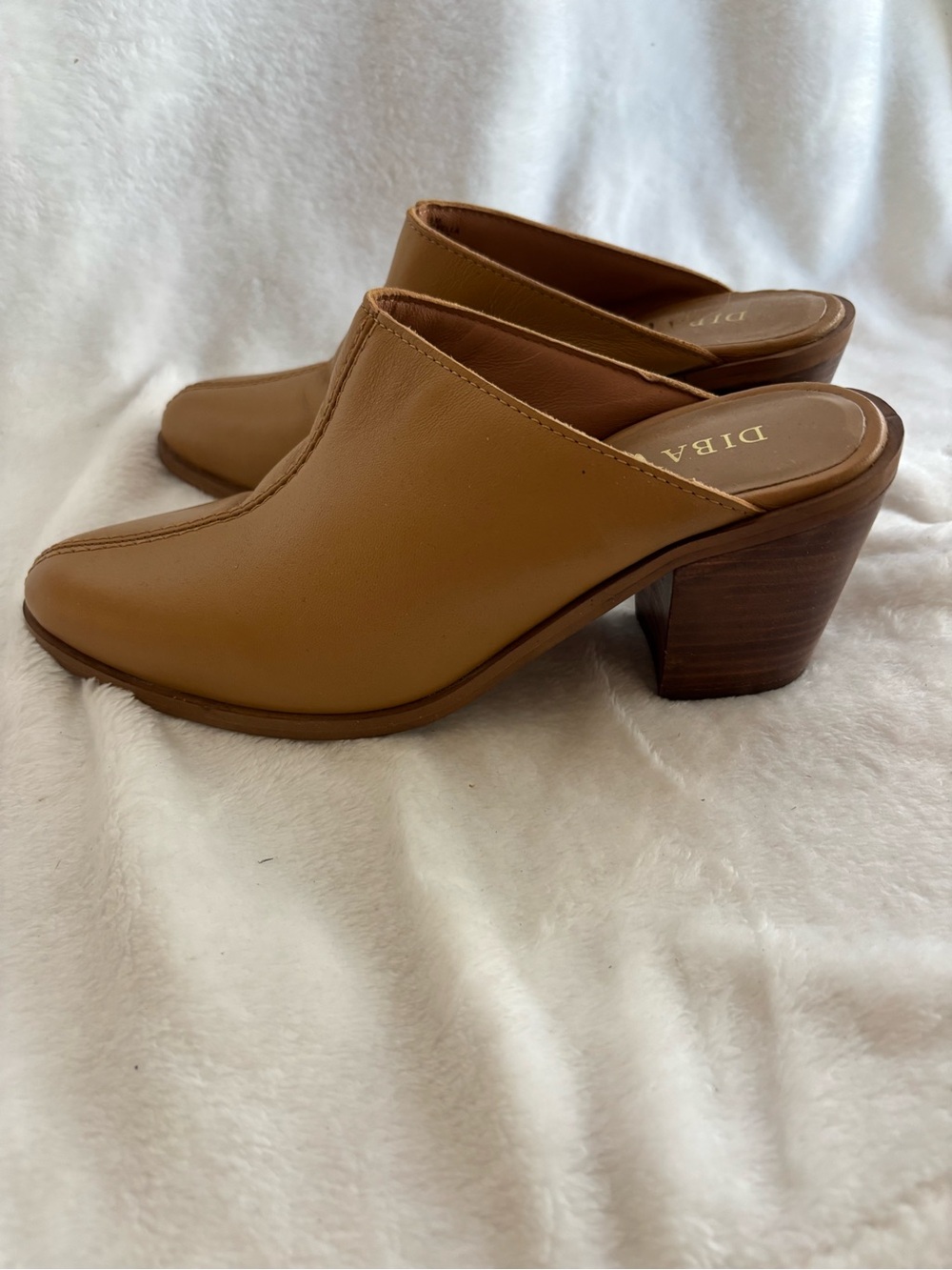 DIBA TRUE Novella Women's Leather Mules in Cognac Size 7.5